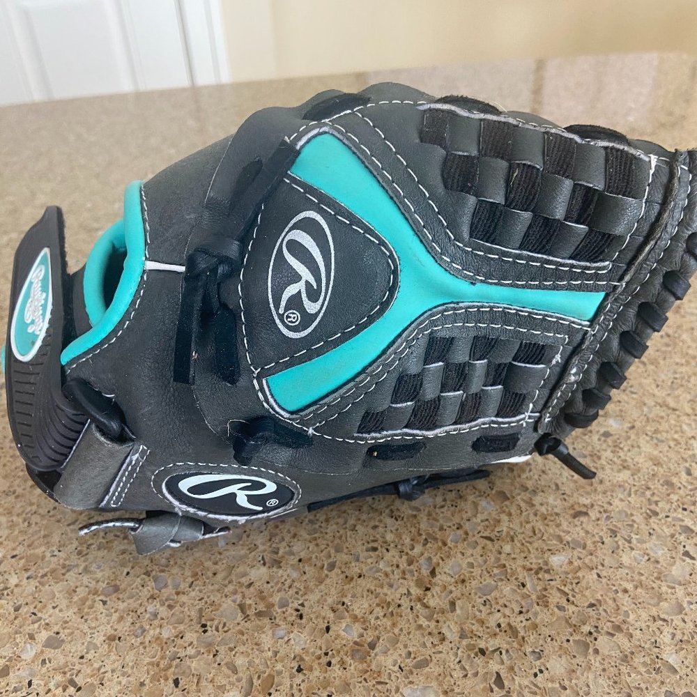 RAWLINGS Storm Youth Fastpitch Softball Glove Right 11" Dark Shadow/Turquois
